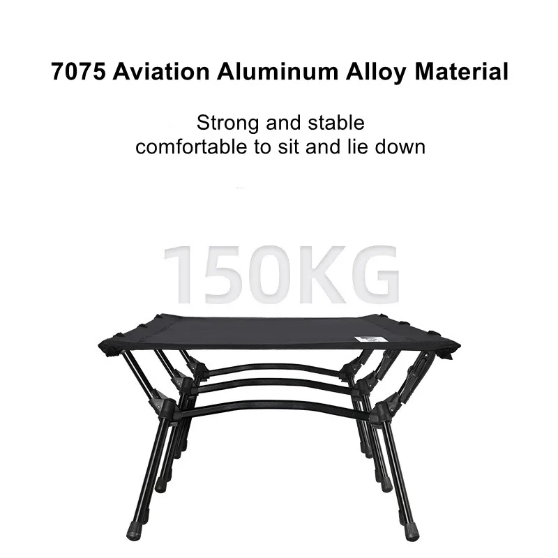 Outdoor Tent Camping Aluminum Alloy Aingle Person Marching Bed Portable Folding Lunch Bed Tactical Camping
