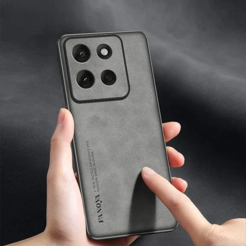 Sheepskin PU Leather Shockproof Matte Case with Soft Frame Bumper