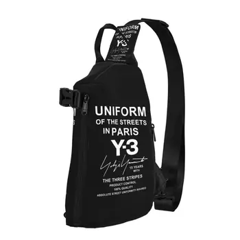 Yohji Yamamoto 남성용 크로스 바디 슬링 배낭, 하이킹용 숄더 체스트 백