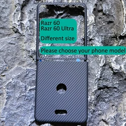 Magsafe - Compatible Carbon Fiber Aramid Protective Case for Motorola Razr 60 Ultra (600 Denier Black)
