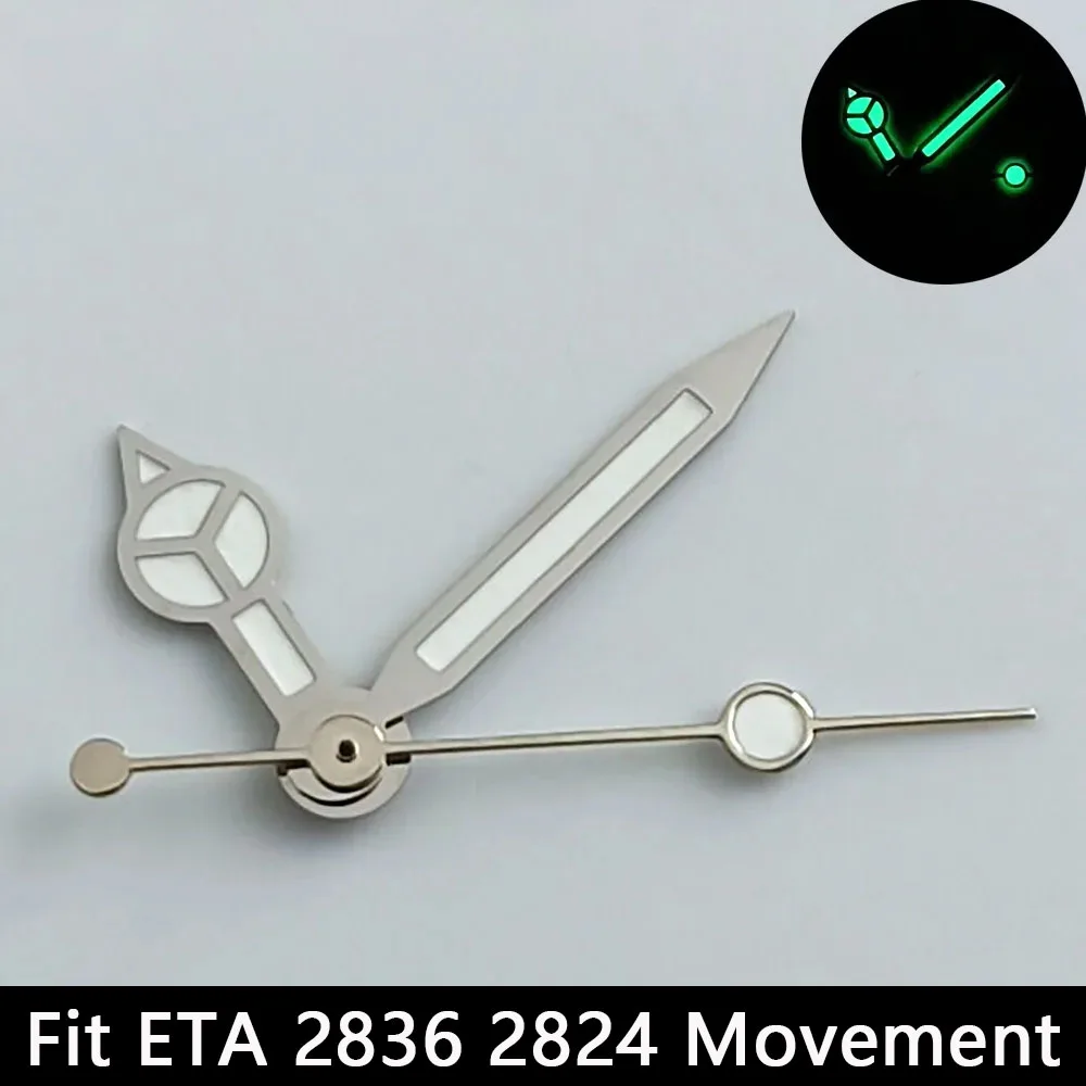 Luminous Watch Hands Blue‑Green & Green, High Quality Replacement Hands for NH35 NH36 ETA2824 2836 Miyota 8205 8215 Watch Movements
