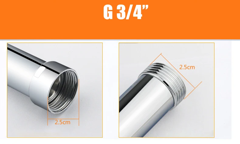 Description Picture 5 of itemShower Extension Rod Bathroom 30cm Round Bath Rail Bar Wall Mount Slide Tube Pole Stainless Steel Showers Spare Part Accessories
