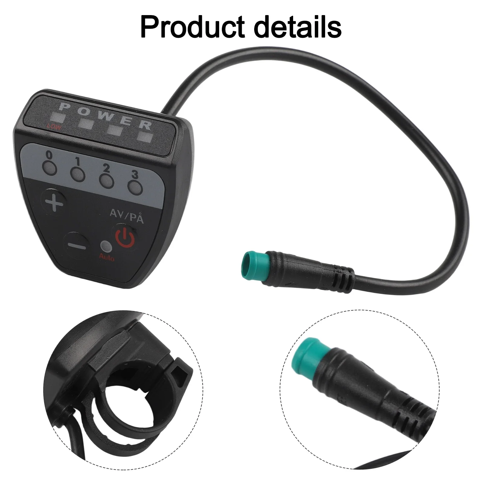 Ebike LED Display Meter Light Controller 36V 48V 5Pins Waterproof Connector Scooters Electric BicyclewwwAccessories
