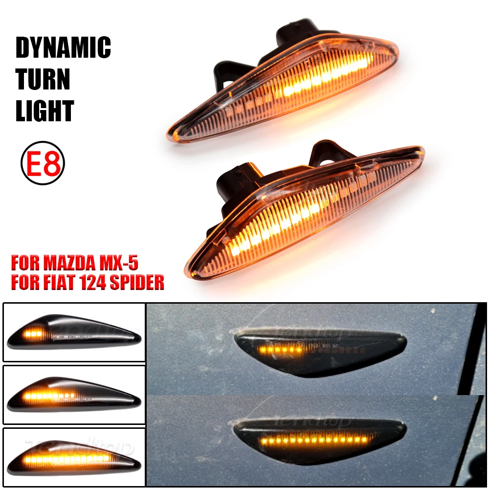 

Последовательная лампа для автомобиля Dynaimc, боковой сигнал поворота, фотолампа для Mazda светодиодный RX8 08-12 6 Atenza GH 10-13 5 Premacy CW Fiat 124 Spider