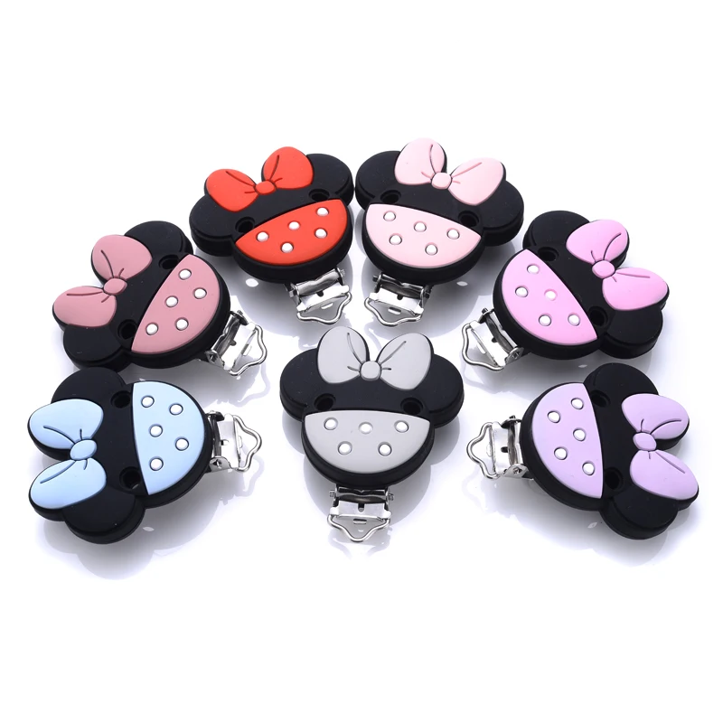 

3Pcs Baby Silicone Teether Clip Cartoon Animal Pacifer Clips DIY Baby Dummy Chain Nipple Holder Soother Nursing Teething Toys