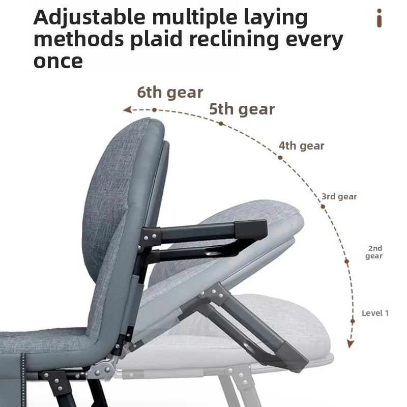 Ergonomic Office Single-Person Foldable Compact Portable Multi-Function Hospital Care Military-Grade Noon Nap Lounger Nap Bed