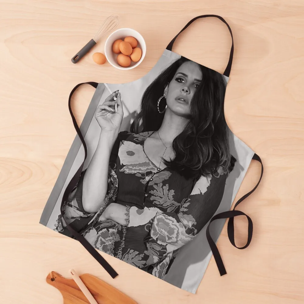 

Portrait Girl Beauty Smoking Style Black And White Apron chefs kitchen and home For Men Apron