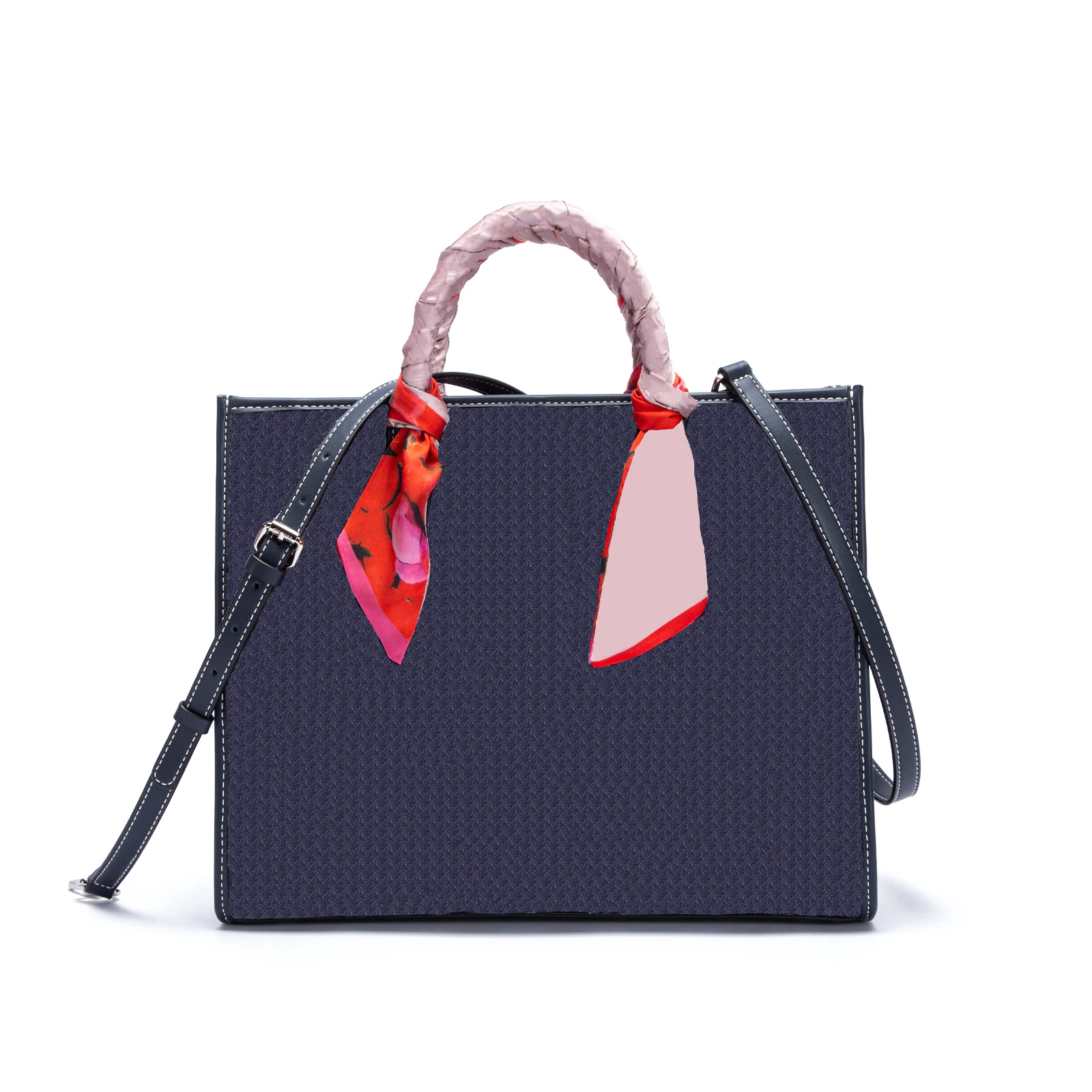 CHWomen's Tote Bag New Fabric Spliced Large Capacity Business Handbag