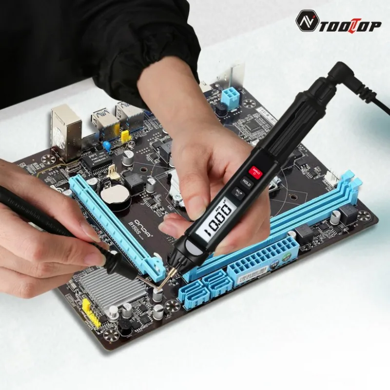 TOOLTOP ET8903 4000 Counts True RMS Digital Multimeter Voltage Test Pen 600V MIni Pen Multimeter Auto Range Voltmeter NCV Test