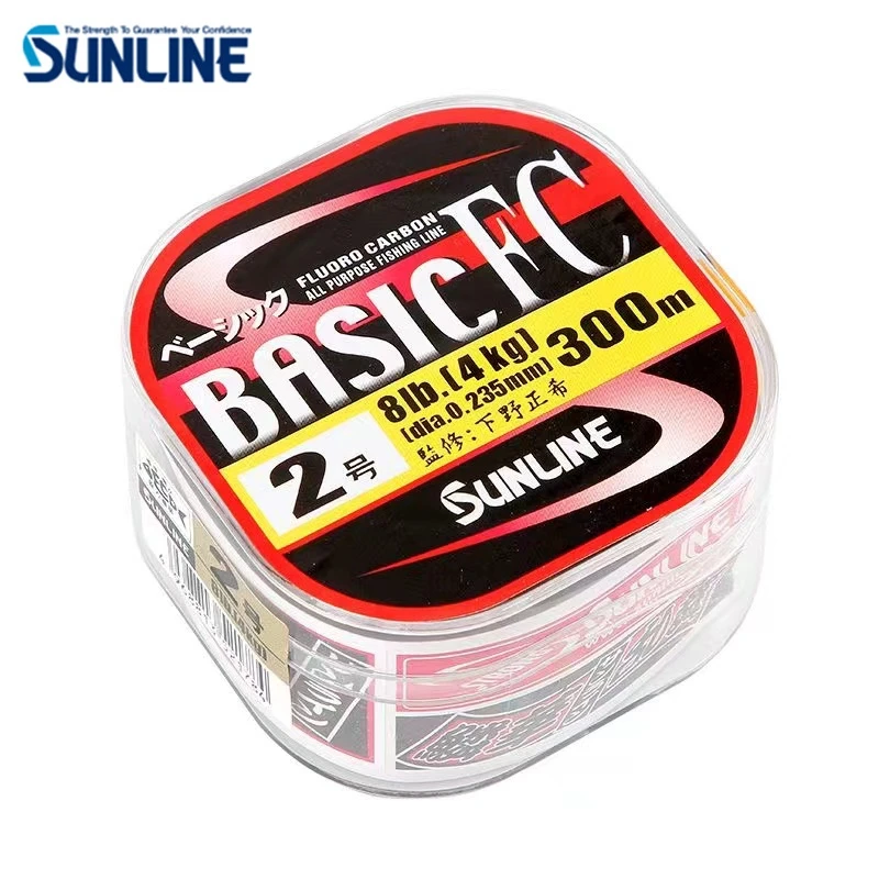 SUNLINE-BasIC FC Carbon Fiber Fishing Line, Transparent Color, 100% Original, 225m, 300m 5
