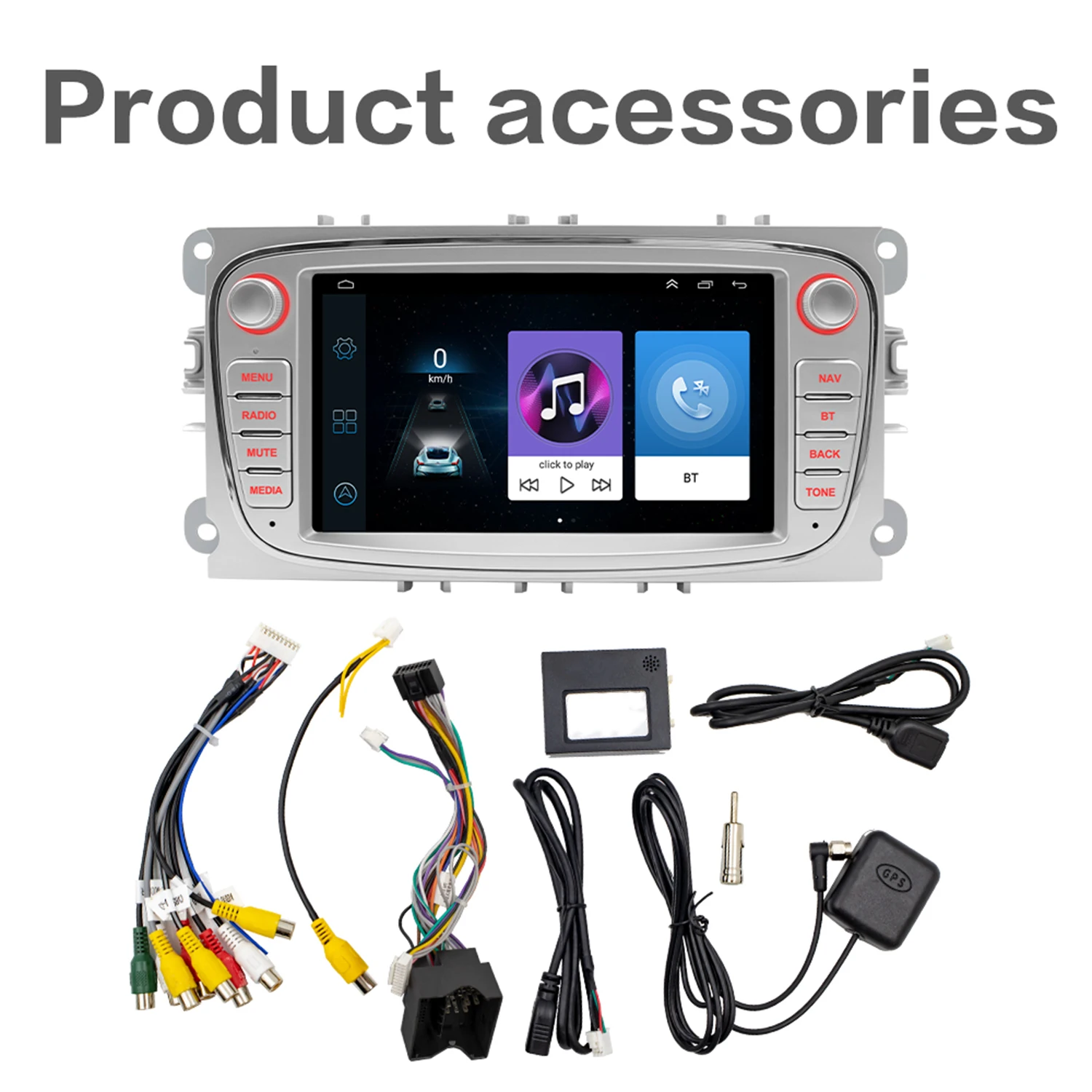 

1Set Car Stereo Radio 1G/2G 32G 12 Lights For 2008-2011 Ford Focus Android 12 Rear View New Car Multimedia Players Electronics