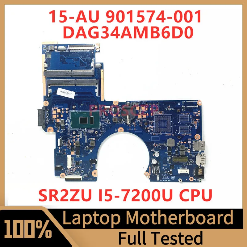 

901574-601 901574-501 901574-001 материнская плата для ноутбука HP 15-AU 15T-AU системная плата DAG34AMB6D0 с процессором SR2ZU I5-7200U 100% протестированный
