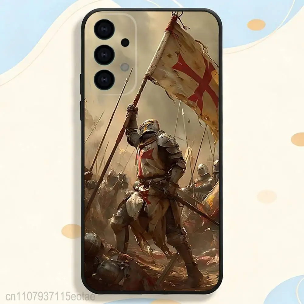 십자군 템플러 기사 아트 케이스 삼성 갤럭시 S26 S21 S25 FE S24 S23 울트라 S20 S9 S22 플러스 S10 TPU 커버
