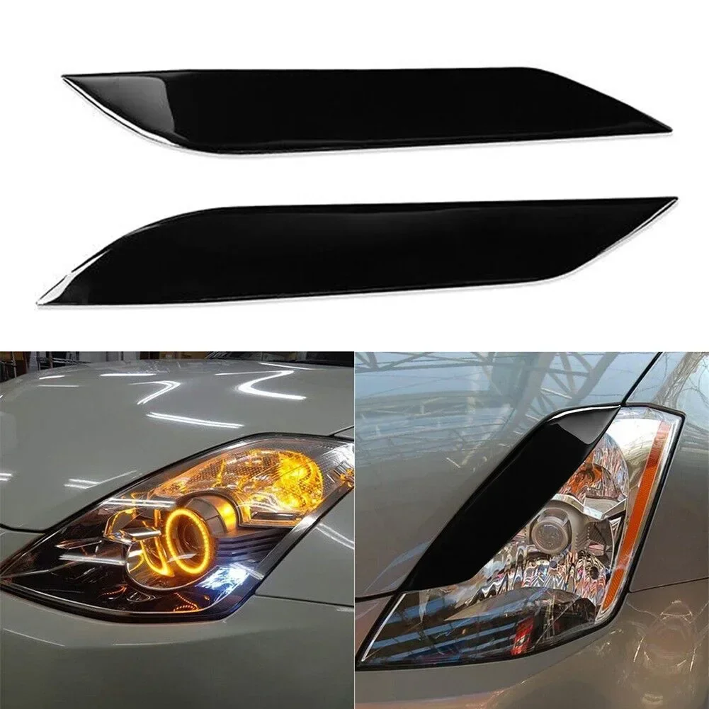 Paupières Phares Nissan 350Z Z33 2003-2009 - 2 Pièces, Noir - Style Tuning