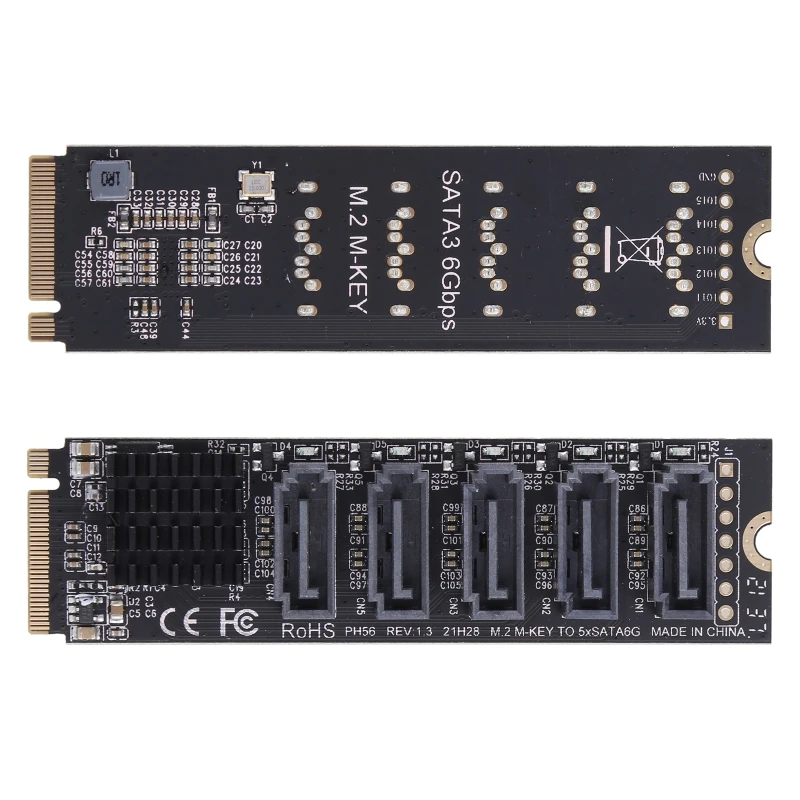 M.2(PCIe 6G SSD 어댑터 휴대용 5포트 컴퓨터 확장용