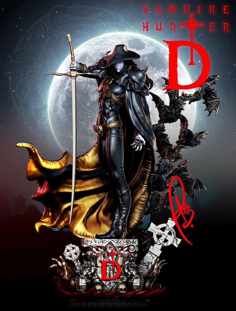 Personaggi Dei Cartoni Animati Gk 1/24 Resin Figure Model Kit Vampire Hunter D Miniature Diorama Non Assemblato Non Verniciato Giocattoli Di Spedizion