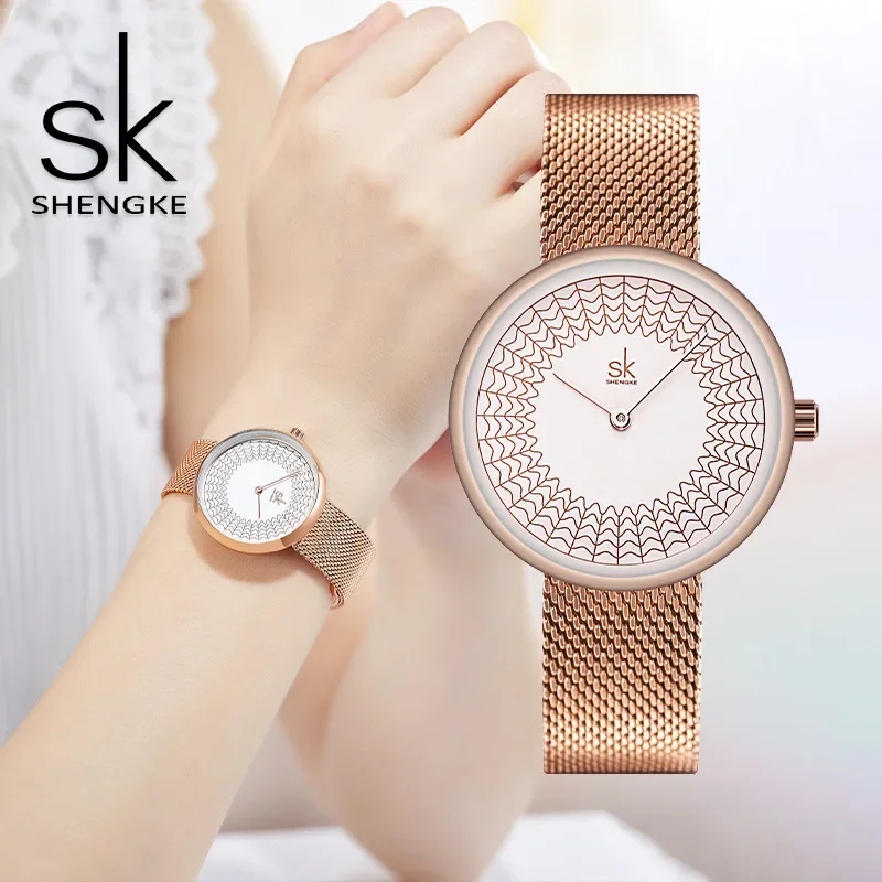 

Women's Watch Mesh Belt Quartz Watch Women's Waterproof Fashion Creative K0126