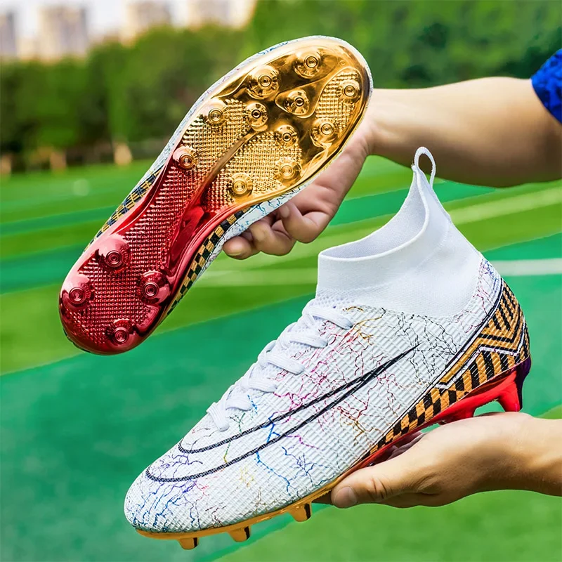 Football Boots TF/FG Training Grass Outdoor Professional Soccer Shoes Men Women Adult Teenager Non-Slip Soccer Cleats Sneakers