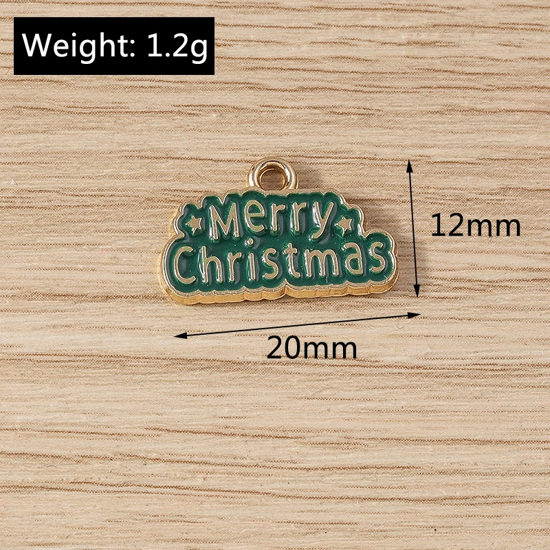 Tusember 10 Stück Weihnachtsanhänger, Weihnachtsbaum, Hirsch, Socken, Schneemann-Anhänger für Schmuckherstellung, Ohrringe, Halskette, DIY-Versorgung – Detail 15