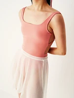 Women Ballet Leotards Trumpet Sleeve Dance Leotard Stand Collar Pleated Mesh Splice Gymnastics Leotard Women Ballet Bodysuit - Image 4