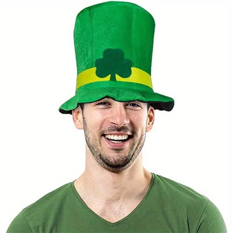 Festival party hat Irish Festival hat Shamrock with beard hat Carnival top hat show top hat