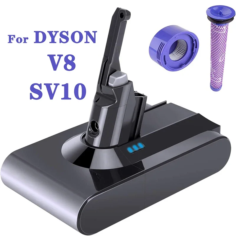 

for Dyson V8 21.6V 6000mAh Replacement Li-Ion Battery,for Dyson V8 Series Absolute V8 Fluffy SV10 Cord-Free Vacuum Battery