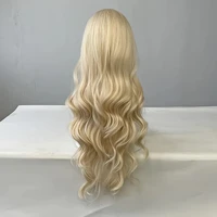 Perruque synthétique bouclée dorée pour cheveux longs bouclés pour fête, cosplay d'Halloween, usage quotidien, accessoire capillaire haute température 2