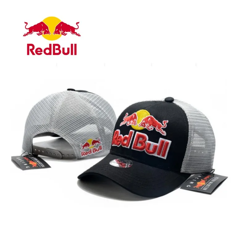 Baseball Cap Fashion Hat Sports Hat Red Bull Mesh Hat Embroidered Red Bull Baseball Hat For Men Women Outdoor Racing