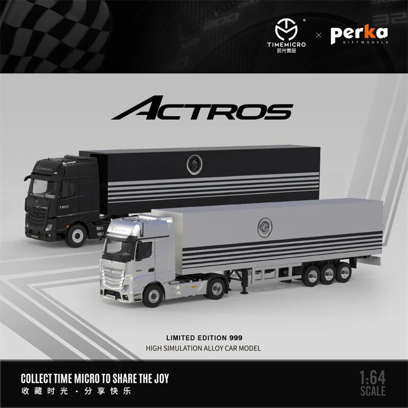 1/64 TIMEMICRO & Perka benz ベンツ Actros アクトロス トラック 黒