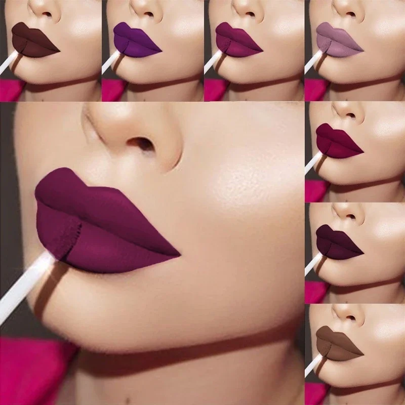 Waterproof Matte Liquid Lipstick Makeup Lip Long Lasting Gloss for Women Girls lip gloss lip makeup