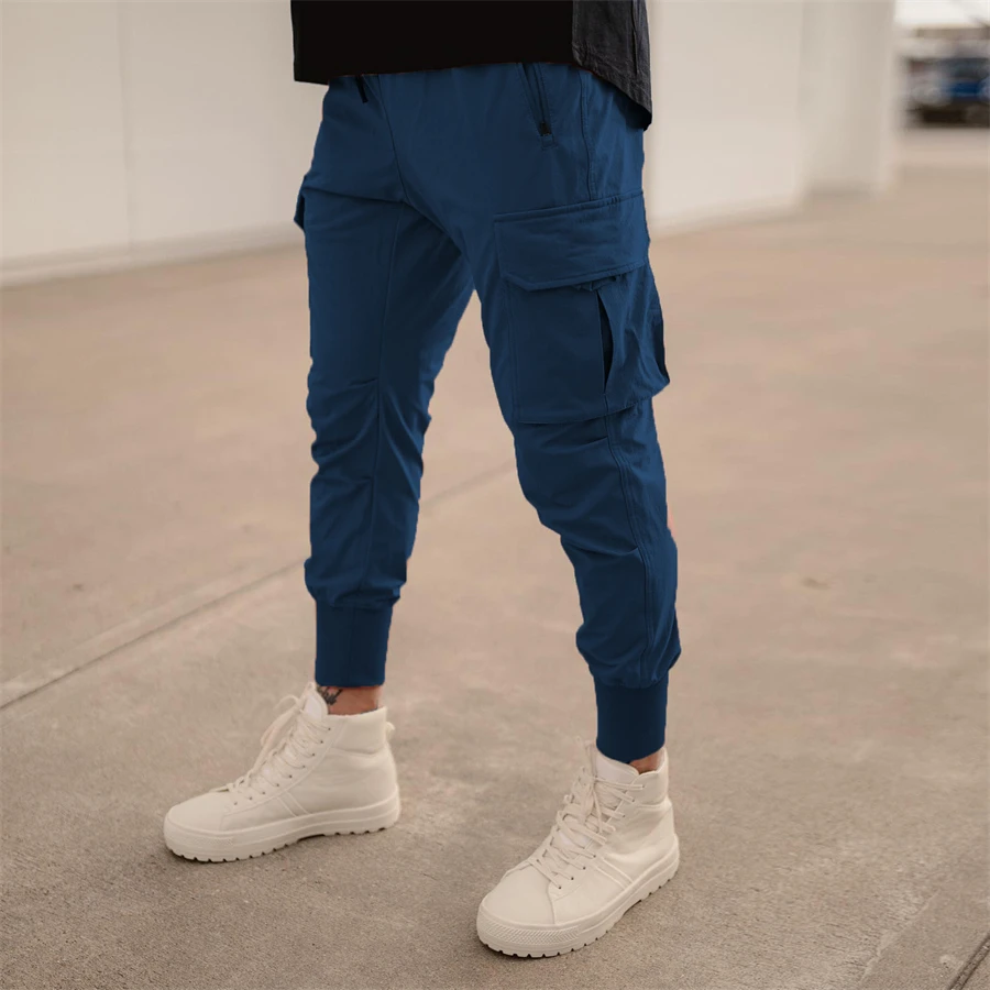 

Новинка 2023, спортивные штаны, мужские брюки для фитнеса, летние тонкие свободные быстросохнущие эластичные тренировочные штаны для бега и тренировок