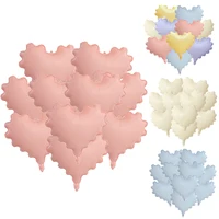 5-50pcs Pink Wave Heart Foil Balloons 20 inch Love Heart Helium Macaron Balloons for Birthday Baby Shower Wedding Decoration