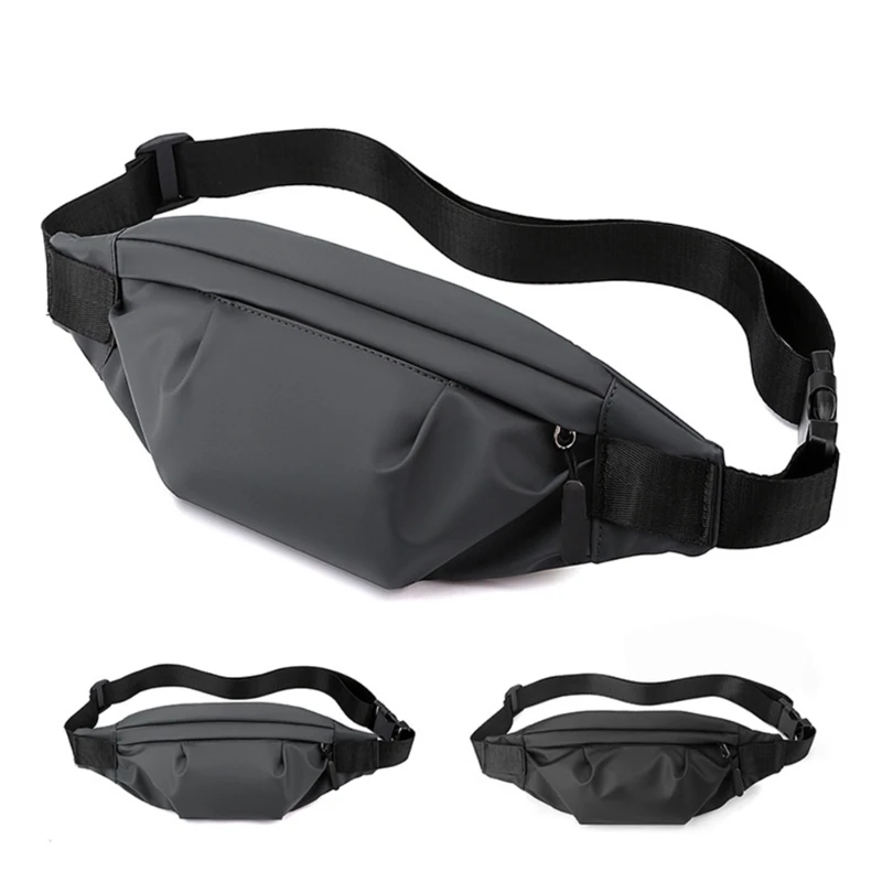 

Crossbody Waist Pack Chest Bag for Teen Adult Nylon Fanny Pack Large Capacity Sports Bag Splashproof Travel Belt Bags