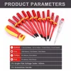 Electrician Repair Tools Kit 13pcs 1000V Changeable Insulated Screwdrivers Set with Magnetic Slotted Bits 5