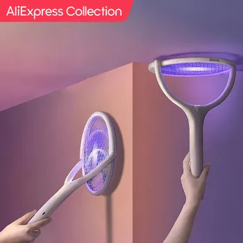 AliExpress Collection 90 도 회전 가능한 모기 킬러 램프, 전기 쇼커, 365nm UV 라이트 버그 트랩, 여름 파리 파리채