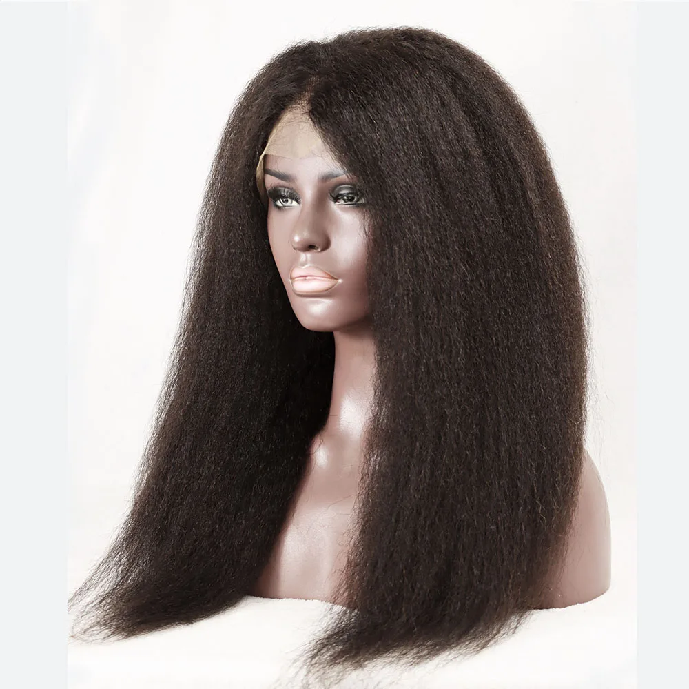 Parrucca in Capelli Umani Vergini Remy 100% | Capelli Lisci Afro Kinky a Densità Elevata | Frontale in pizzo HD trasparente dall'aspetto naturale - immagine 3