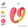 Bagues empilables torsadées ouvertes pour femmes, bague statement audacieuse géométrique bleue en émail croisé, résistante à l'eau