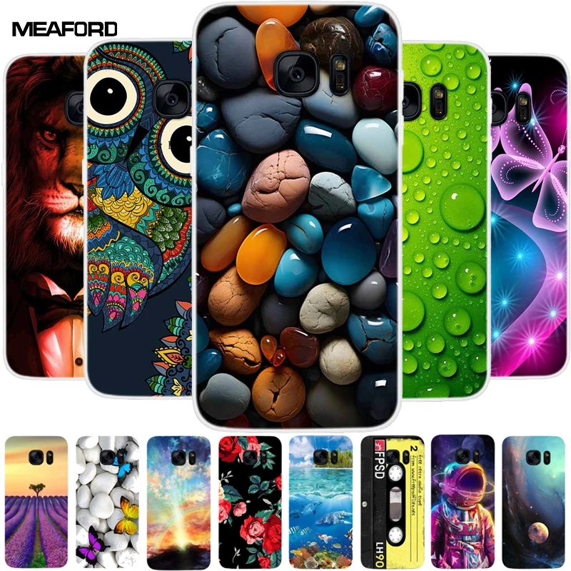 Per Samsung S7 / S7 Edge Case Soft Tpu Custodie Trasparenti Verniciate In Silicone Per Samsung Galaxy S7 Edge Cover Trasparente S 7 Bag