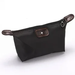 Portable Waterproof Makeup Bag for Travel and Outdoor Use - Stylish Cosmetic Organizer for Women and Girls (Black)