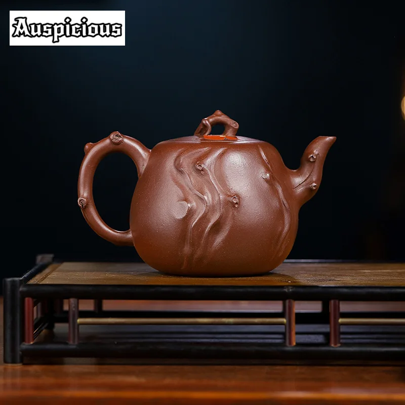 

460ml Chinese Yixing Purple Clay Teapot Handmade Dead Wood Pot Beauty Kettle Raw Ore Teaware Teaset Customized Gift Authentic