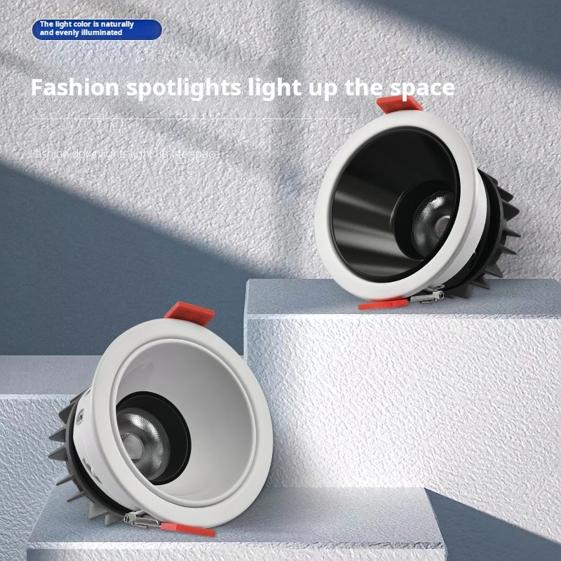 

Full spectrum spotlights led small hill anti-glare no main light cob ceiling light embedded household narrow side wall wash ligh