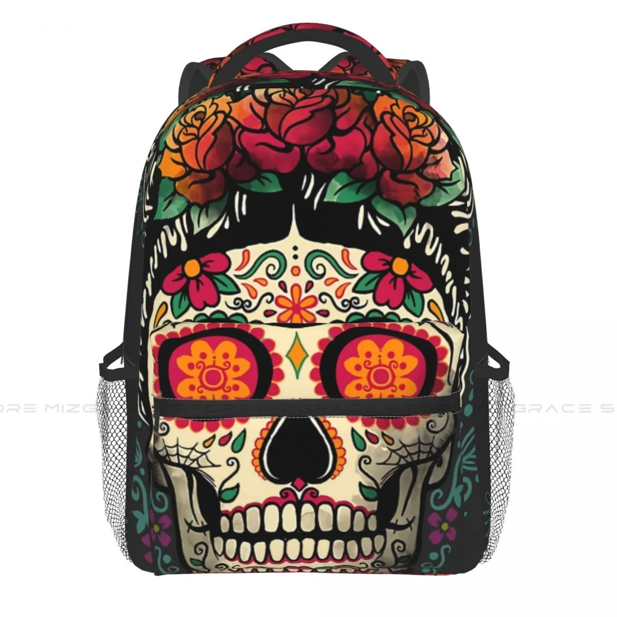 

Frida Calavera Mexican Skull Students School Bags Boy Girl Fashion Teens Books Backpack Soft Rucksack Unisex