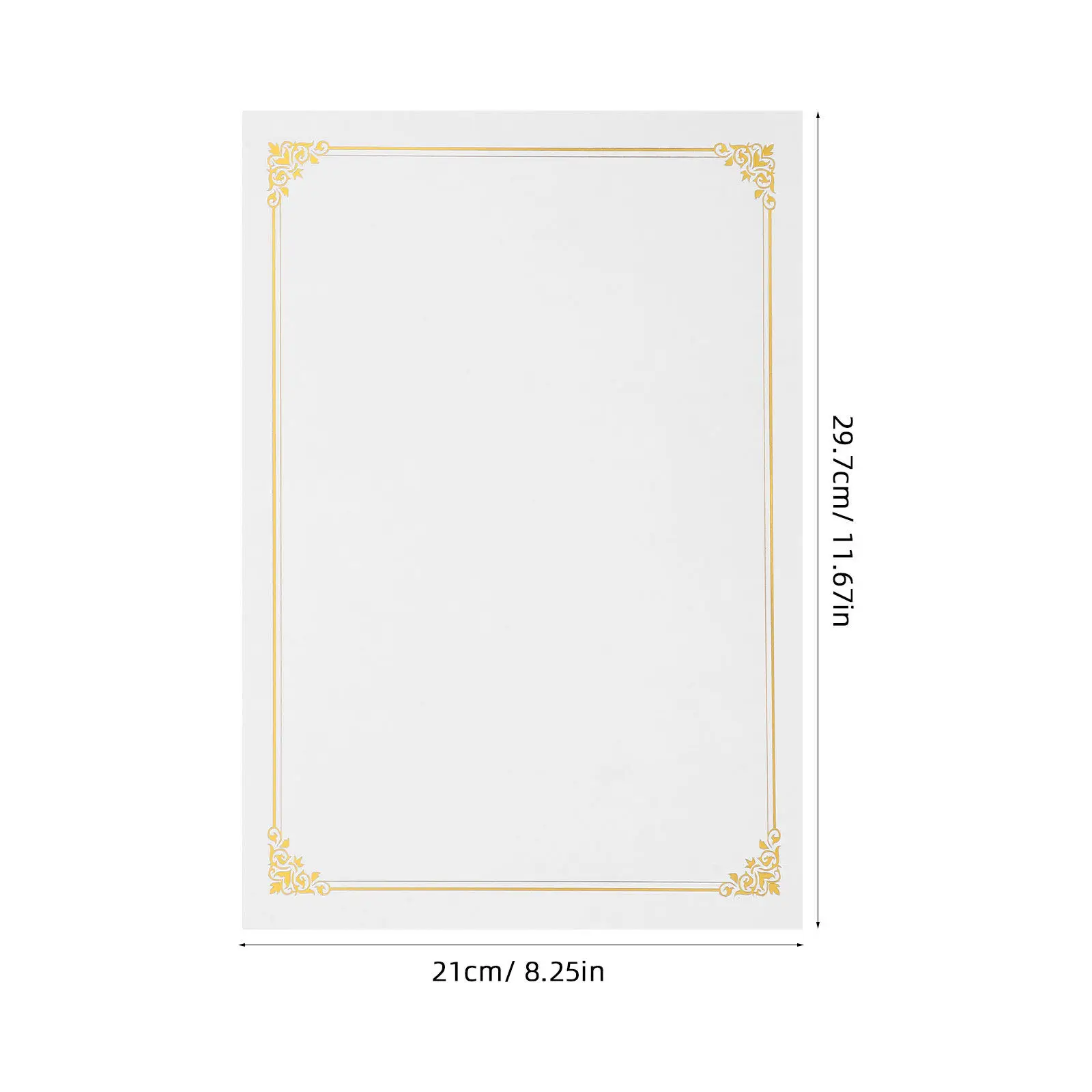 10Pcs A4 빈 인증서 용지 헤비급 쓰기 가능 디플로마 용지 상장 및 졸업 증명서를 위한 우아하고 심플한 디자인