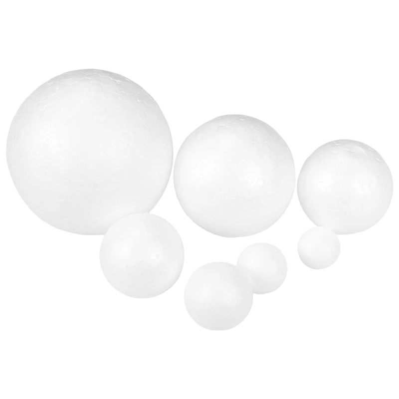 

HOT-130 Pack Craft Foam Balls, 7 Sizes Including 1-4 Inch, Polystyrene Smooth Round Balls, Foam Balls For Arts And Crafts