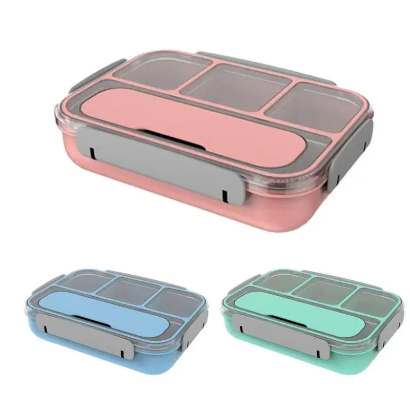 

4 Grids Leak Proof Lunch Containers Lunch Box Sealed Snack Box Food storage box for Adults & Kids Portable Lunch Organizer