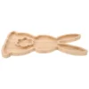 Bamboo Rabbit Tray Easter Bunny Cooked Food Plate Delicatessen Animal Shaped Serving Buuny Decor Board Farmhouse Platter 1