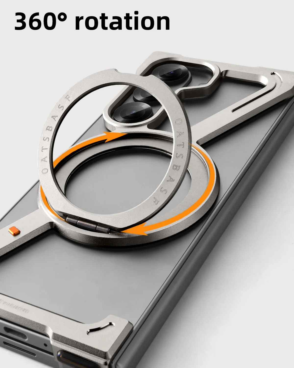 Premium Magnetic Metal Phone Case with Stand – Shockproof Frameless Cover