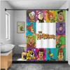 Shower Curtain Waterproof Polyester Fabric Paint Colorful Curtains Classic Cartoon Flintstones Home Bathroom Decor With Hook 4