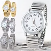 Man Women Couple Wrist Watches Stainless Steel Band Alloy Lovers Business Quartz Movement Wristwatch Elastic Strap Band Watch 1