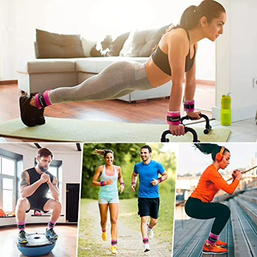 Adjustable Ankle Weights with Hand Weights Set